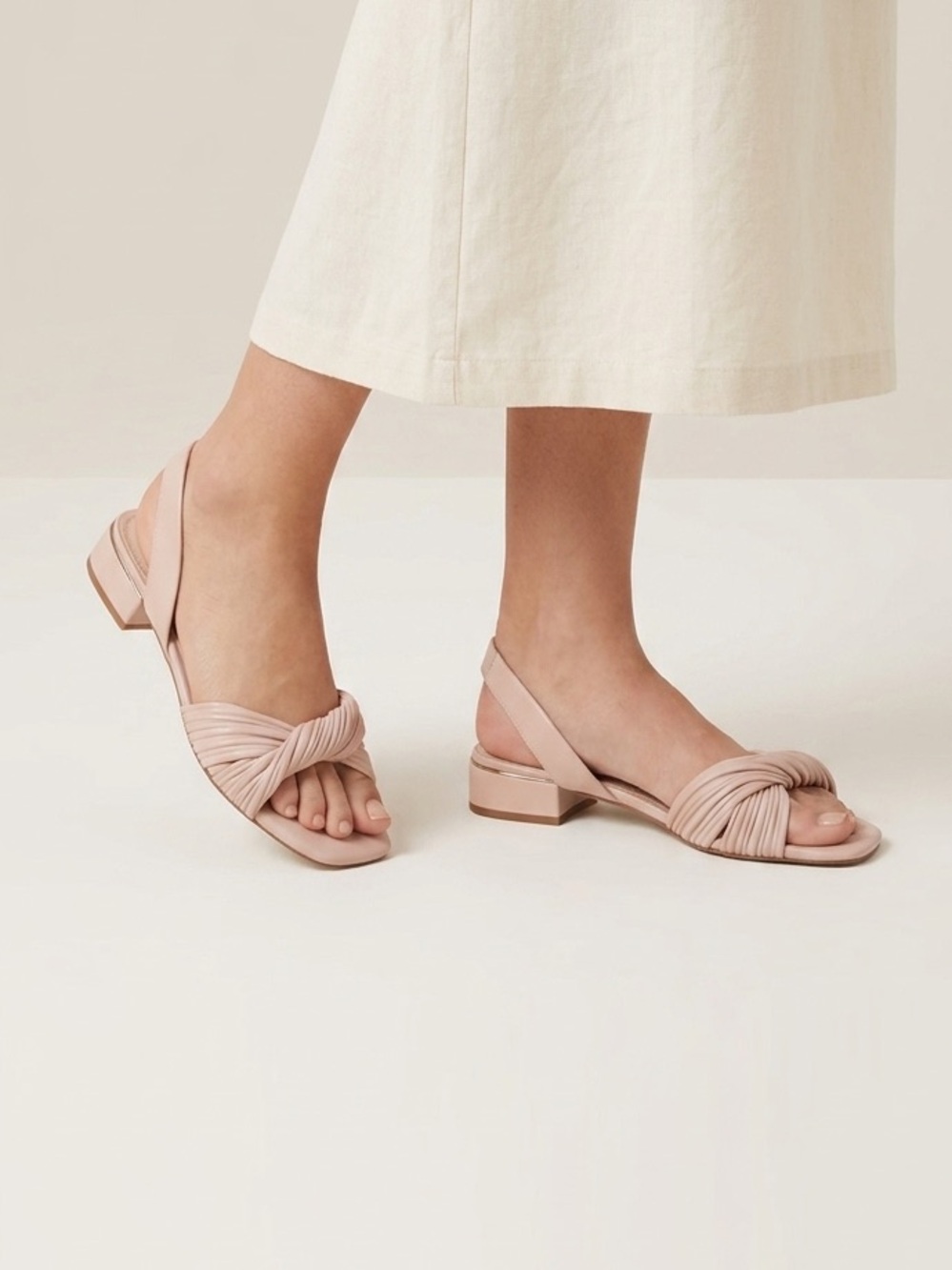 Aldo Nabila Women's Light Pink Flat Twist Sandals